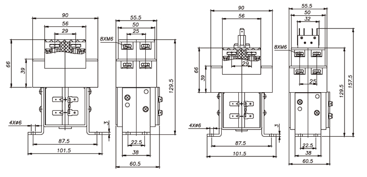 DC contactor ZJW100-22 Supplier_DC contactor ZJW100-22 Drawing