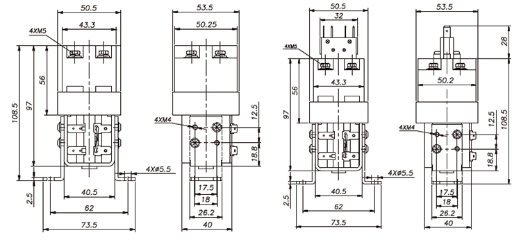 DC Contactor ZJW50-20 Supplier_DC Contactor ZJW50-20 Drawing