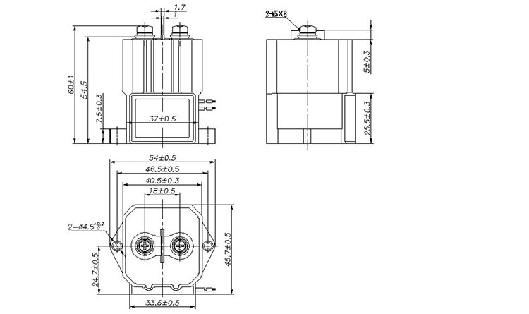 tg100h fully sealed high voltage dc contactor 3